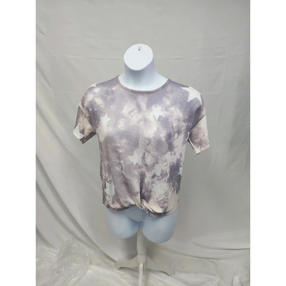 Cato sz M  summer cool knit top tye dye with stars